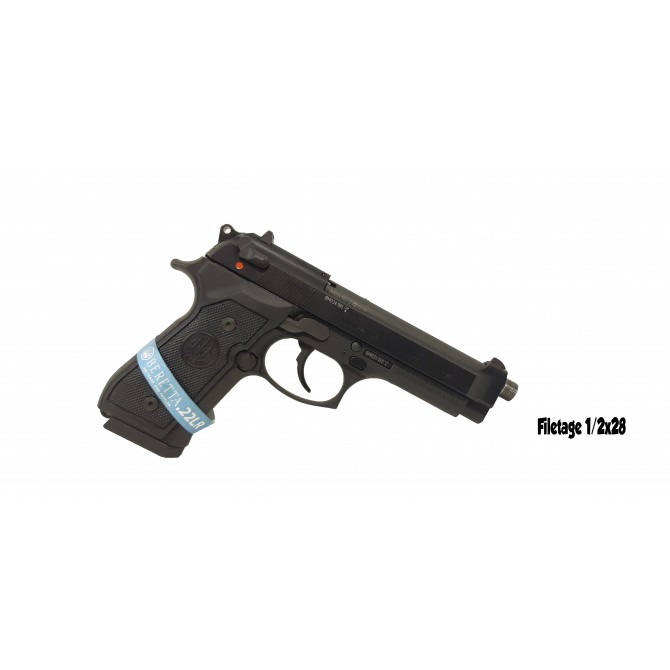 Pistolet Beretta 92 FS filetée  calibre .22 LR Pistolet Beretta 92 FS filetée  calibre .22 LR