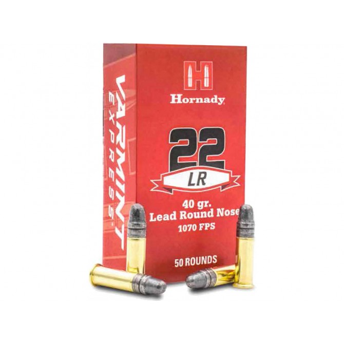 Cartouches 22LR 40 gr LRN Varmint Express x 50 Hornady