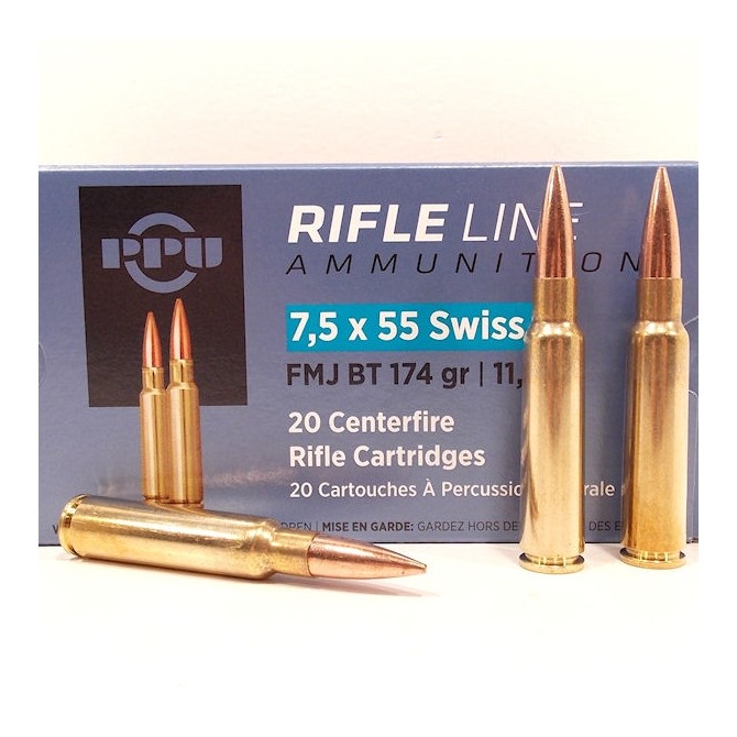 Munitions PARTIZAN 7.5x55 11.3gr FMJ