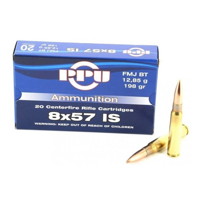 Cartouches à balle Partizan 8x57 JS FMJ BT 198 gr