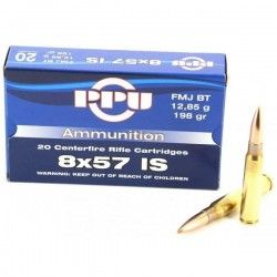 Cartouches à balle Partizan 8x57 JS FMJ BT 198 gr