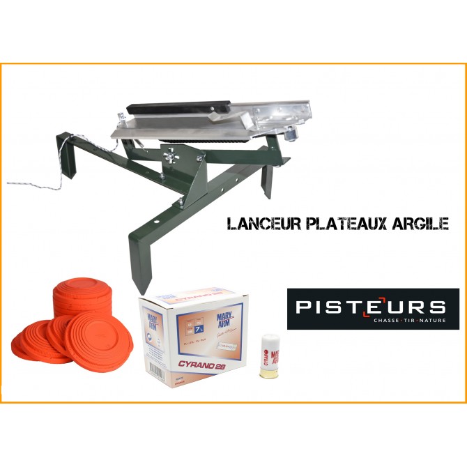 LANCEUR PLATEAUX ARGILE MANUEL SUR TREPIED