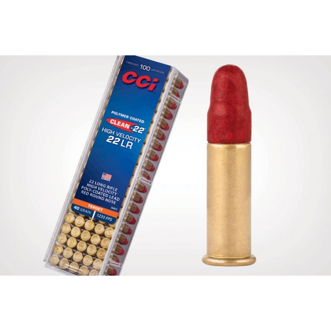 100 munitions CCI Clean-22 High Velocity cal. .22 Lr