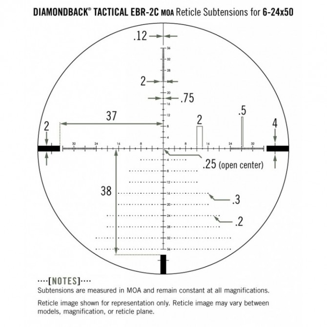 LUNETTE VORTEX OPTICS DIAMONDBACK TACTICAL 6-24X50 FFP