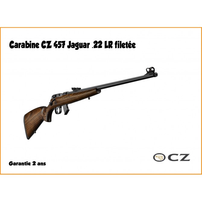 Carabine CZ 457 Jaguar .22 LR filetée Carabine CZ 457 Jaguar .22 LR filetée