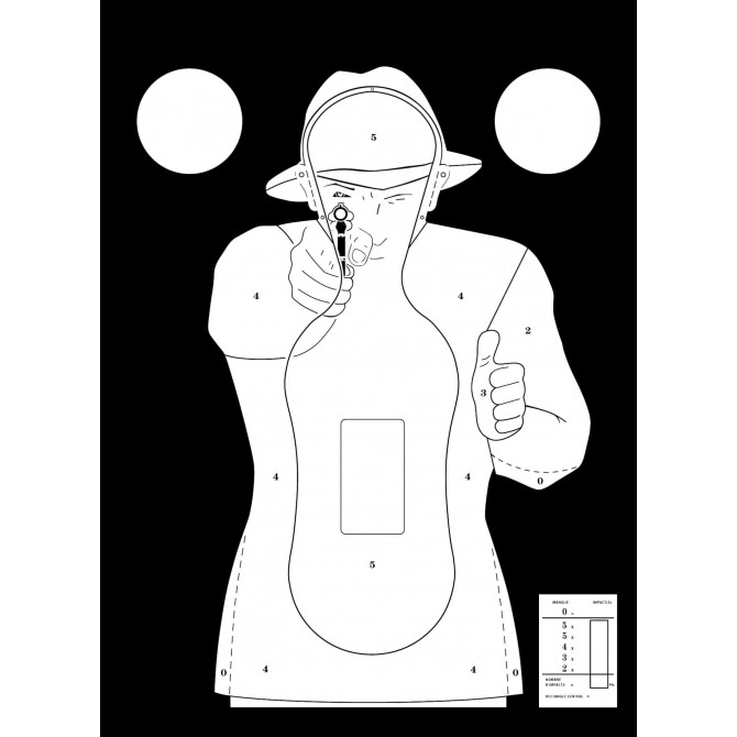 CIBLES SILHOUETTE POLICE 51 X 71 CM CIBLES SILHOUETTE POLICE 51 X 71 CM