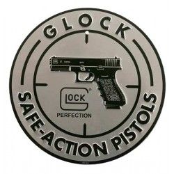 PANNEAU PUBLICITE GLOCK SAFE ACTION ALUMINIUM