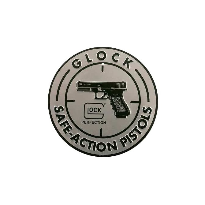 PANNEAU PUBLICITE GLOCK SAFE ACTION ALUMINIUM