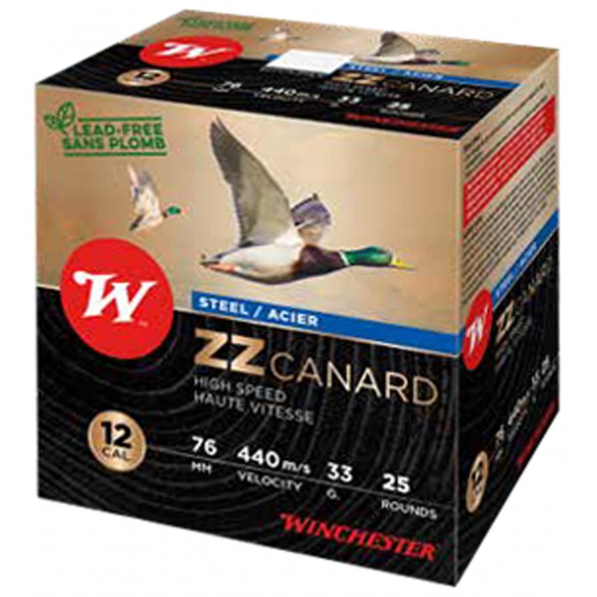 CARTOUCHES WINCHESTER ZZ CANARD ACIER - CAL. 12/76