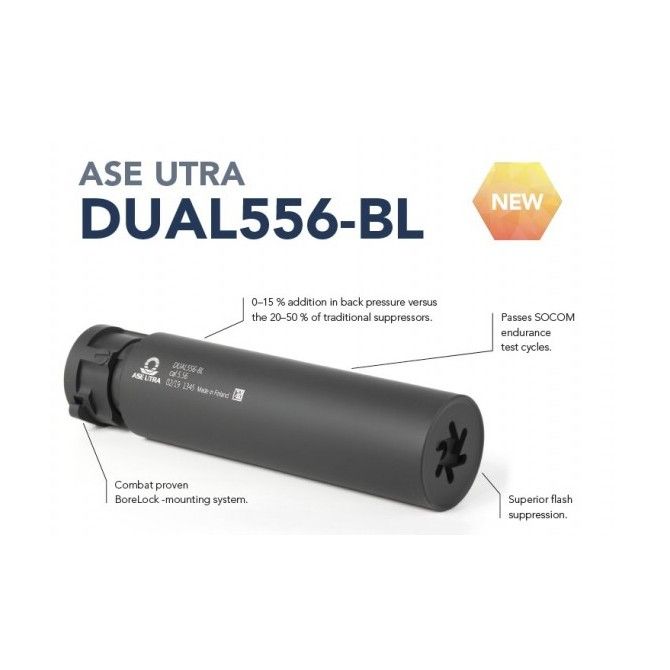 Modérateur de son ASE UTRA DUAL 5,56 Noir (Borelock)