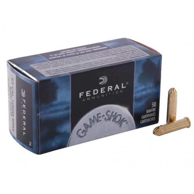 Boite de 50 cartouches 22 lr à grenaille FEDERAL
