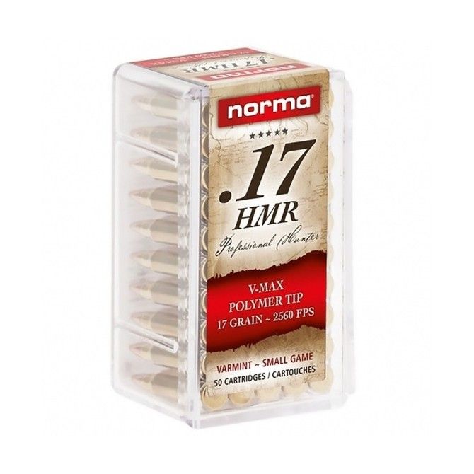 Munitions Norma Cal.17hmr V-max 1.1g 17gr