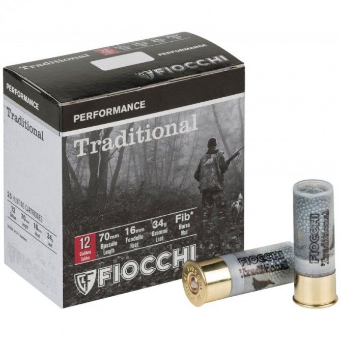 Fiocchi Traditional Fibre Bourre Grasse C.12/70 34g