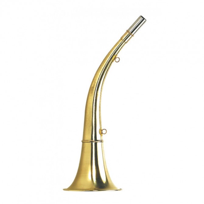 Corne de chasse ronde cintrée à pavillon ELLESS en cuivre
