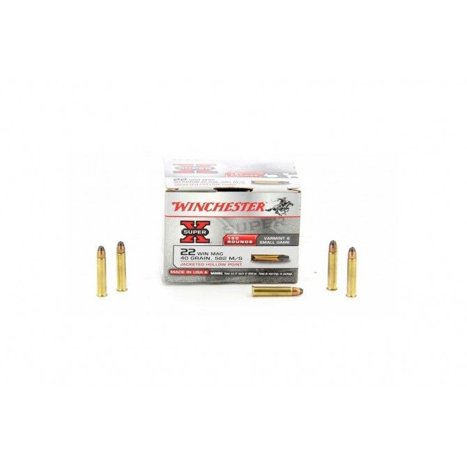 MUNITIONS 22 WIN MAG SUPER-X 40GRAINS JHP X150