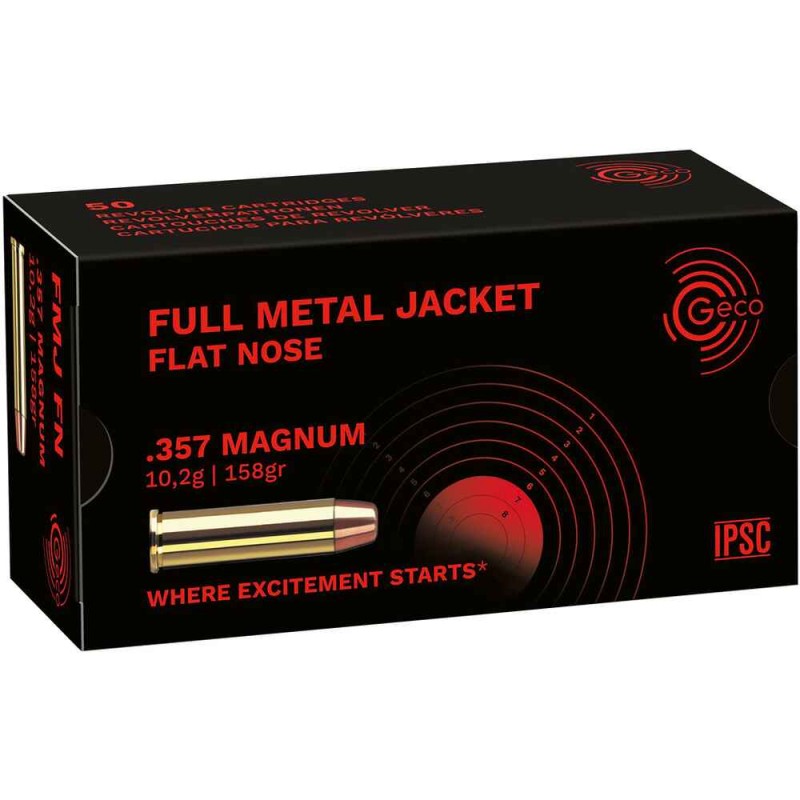 Munition GECO 357 Magnum FMJ 18.2g/158gr Munition GECO 357 Magnum FMJ 18.2g/158gr