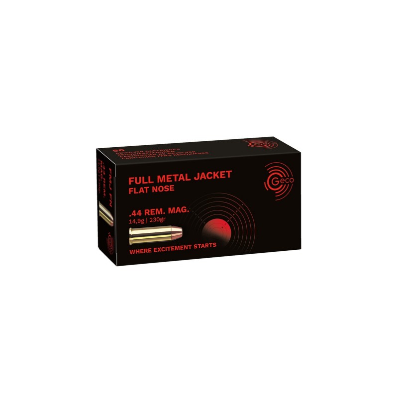 Cartouches GECO 44 REM MAG FMJ 240 GR