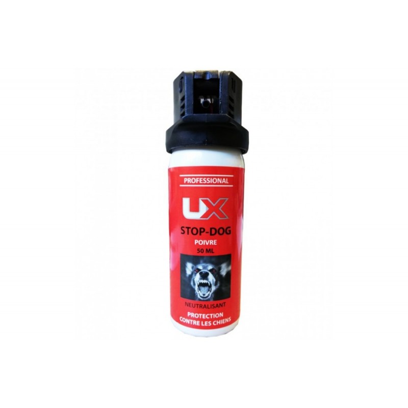 Bombe de défense UX Stop Dog Poivre 50 ml